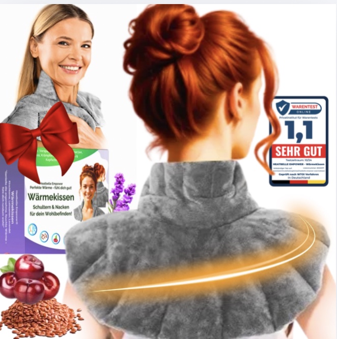 HEATBELLE EMPOWER® Nackenkörnerkissen Grau