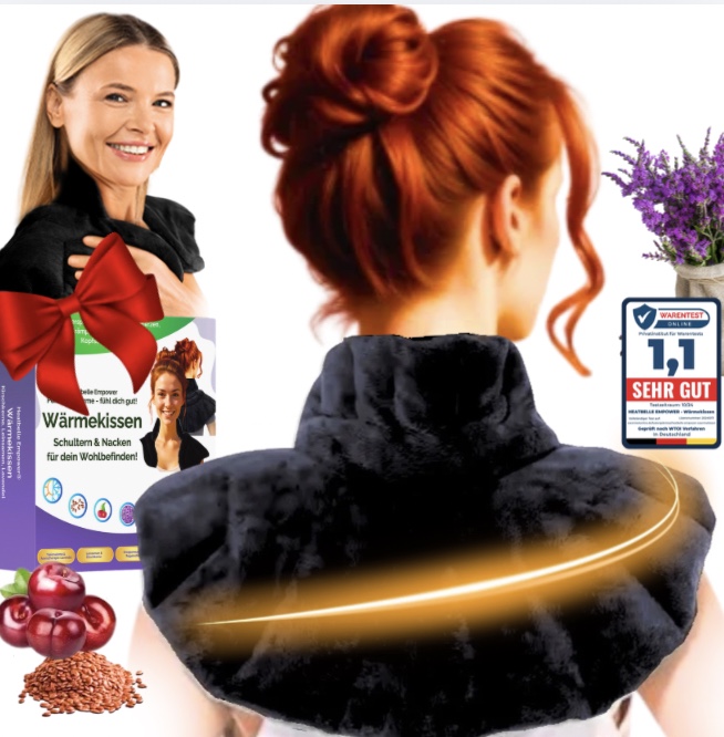 HEATBELLE EMPOWER® Nackenkörnerkissen Schwarz